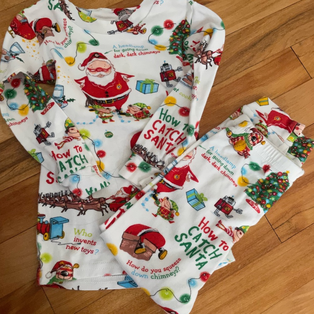 Books to Bed How To Catch A Santa Christmas Pajamas 3T